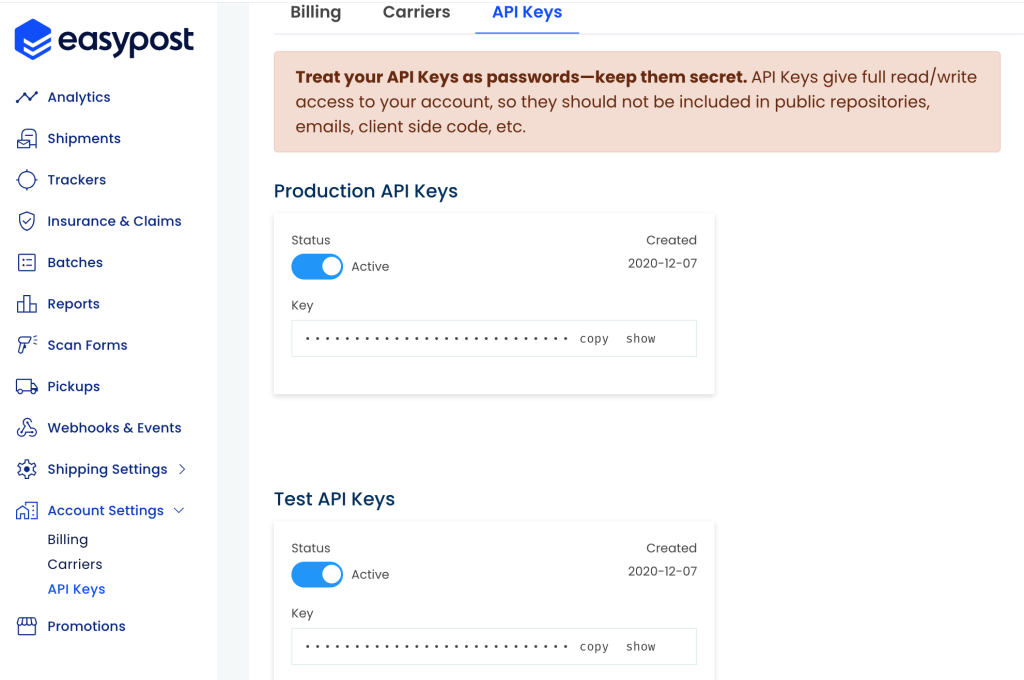 EasyPost Integration – PicknPack